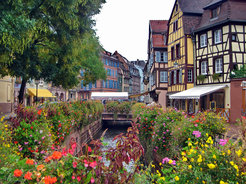 Attractive city center of Colmar, France