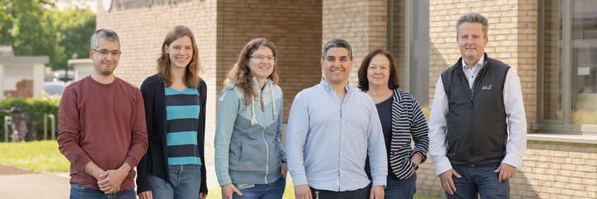 Proteomics Facility Group image (six people) of the Proteomics Facility